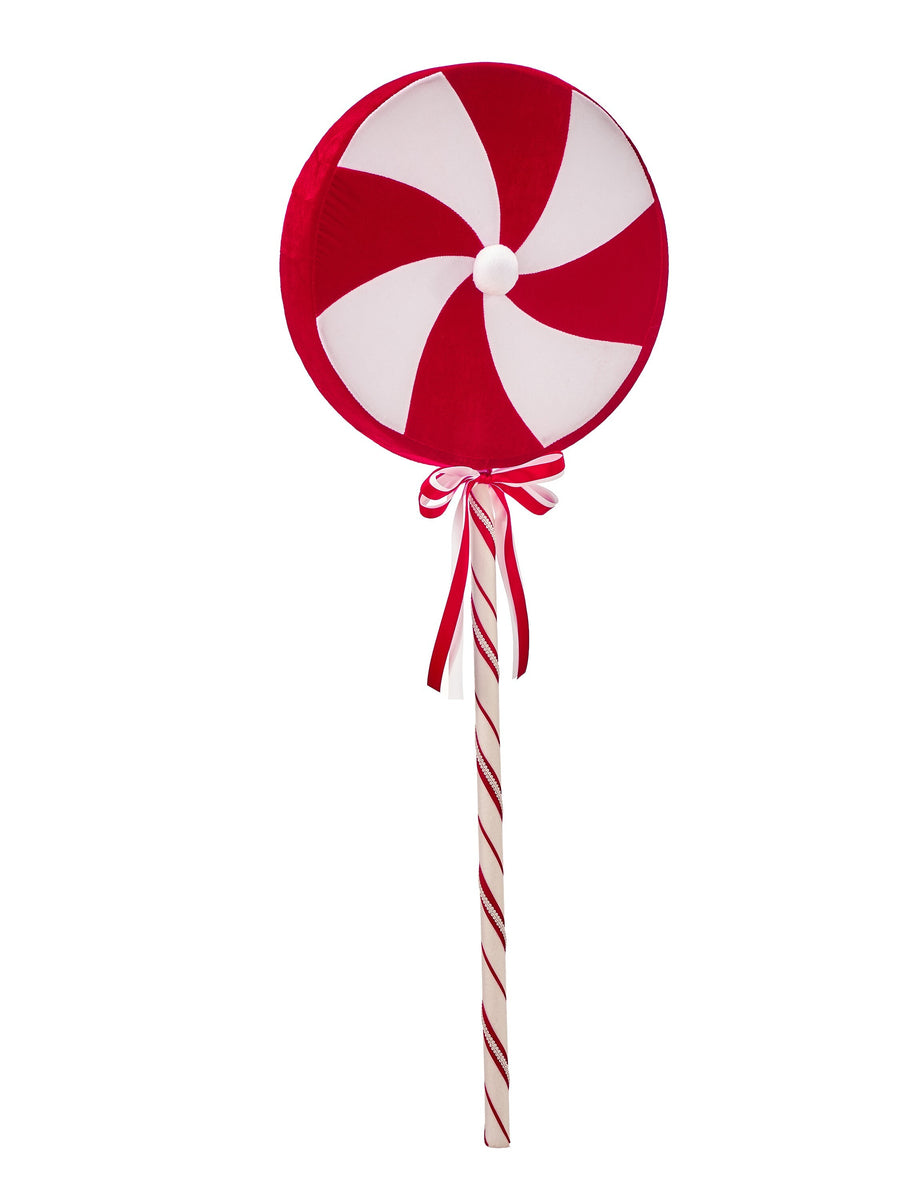 49" Velvet Peppermint Candy Stem