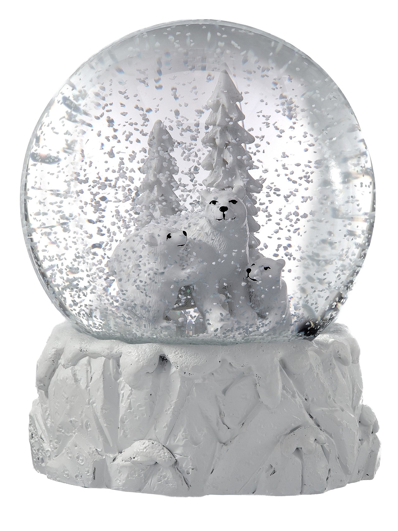 6" Polor Bear Waterglobe Music Box