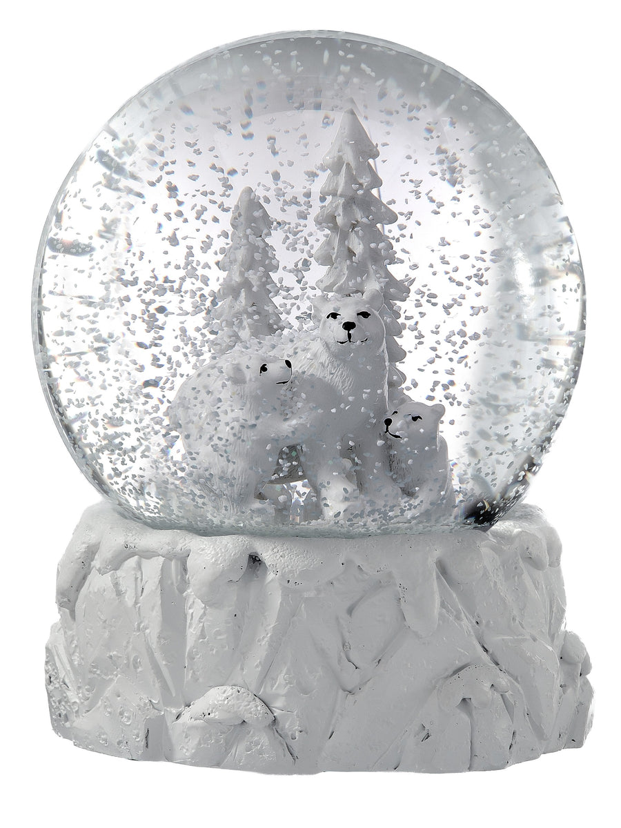 6" Polor Bear Waterglobe Music Box