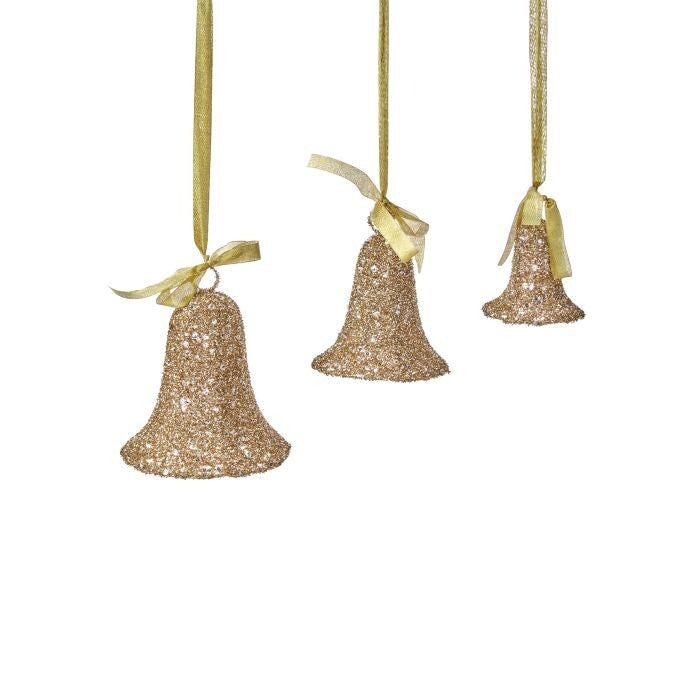 7.5-12" Glitter Sequin Bells Set/3