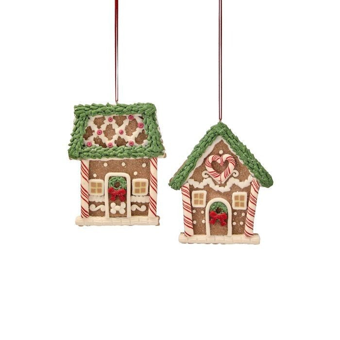 5"Cdough Flat Gingerbread Ornament 2/Ast