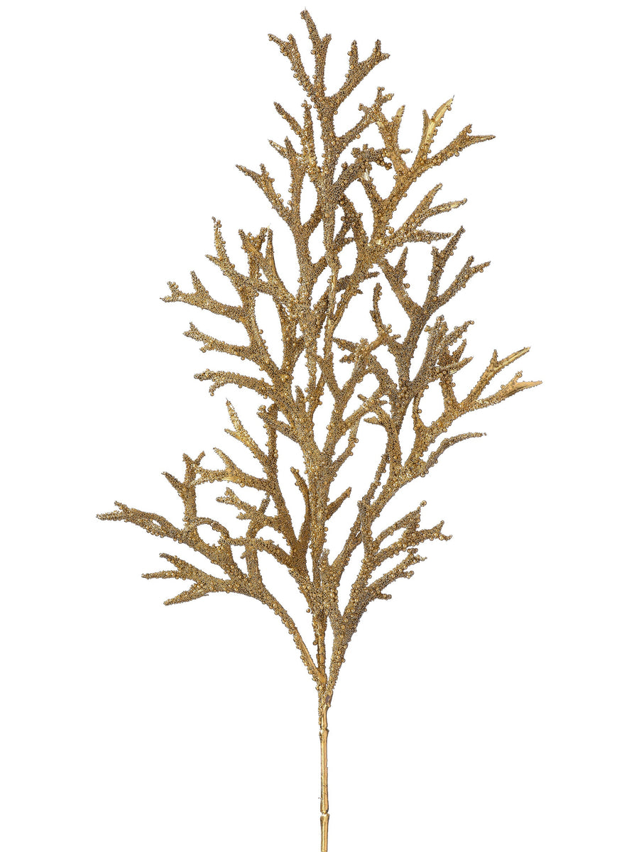 31"Metallic Beaded Lypacodium Spray