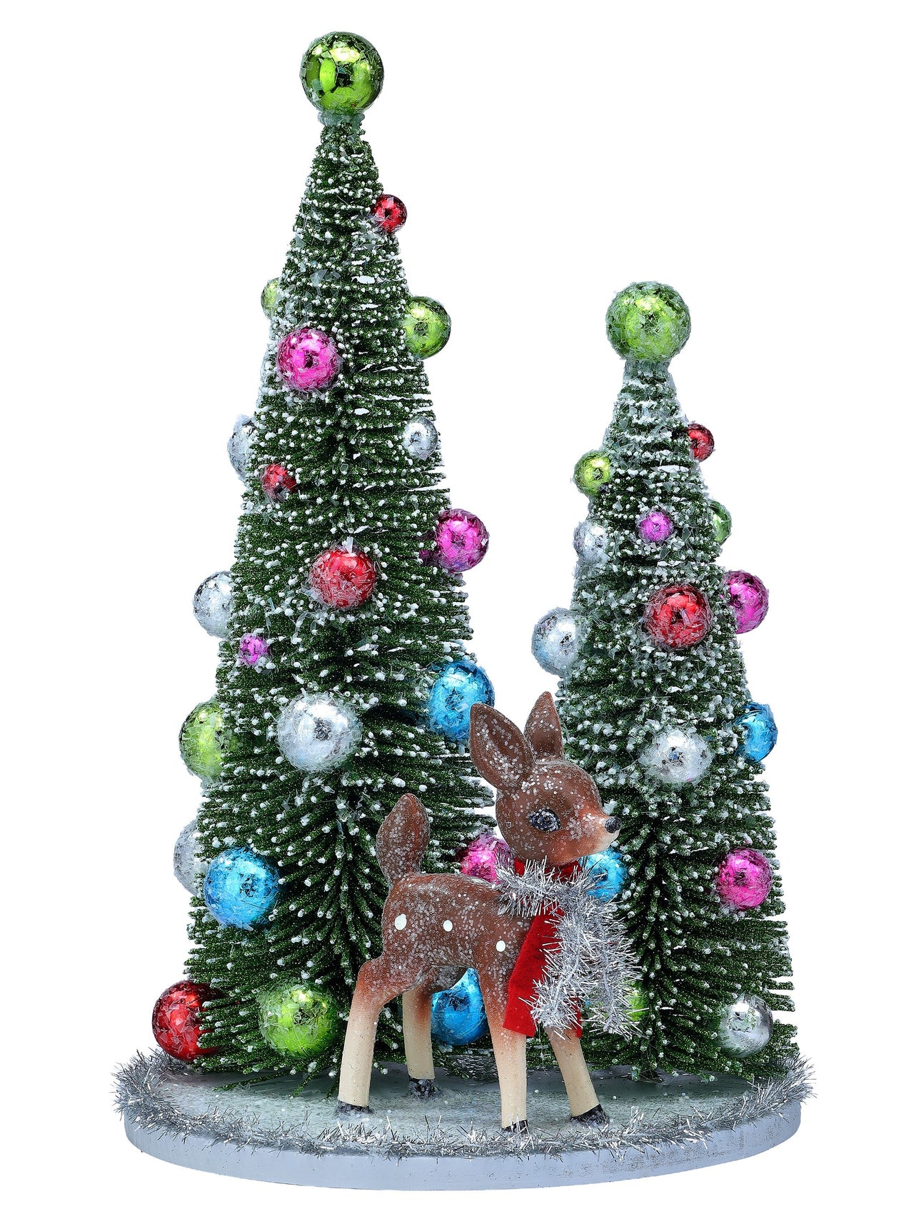 12.5" Retro Sisel Tree Grove W/Deer