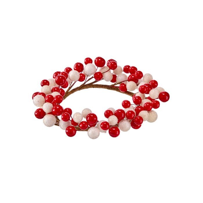 7" Shiny/Beaded Candle Ring 4.5" Id