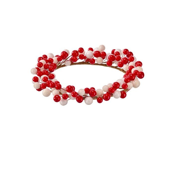 9" Shiny/Beaded Candle Ring 6.5" Id