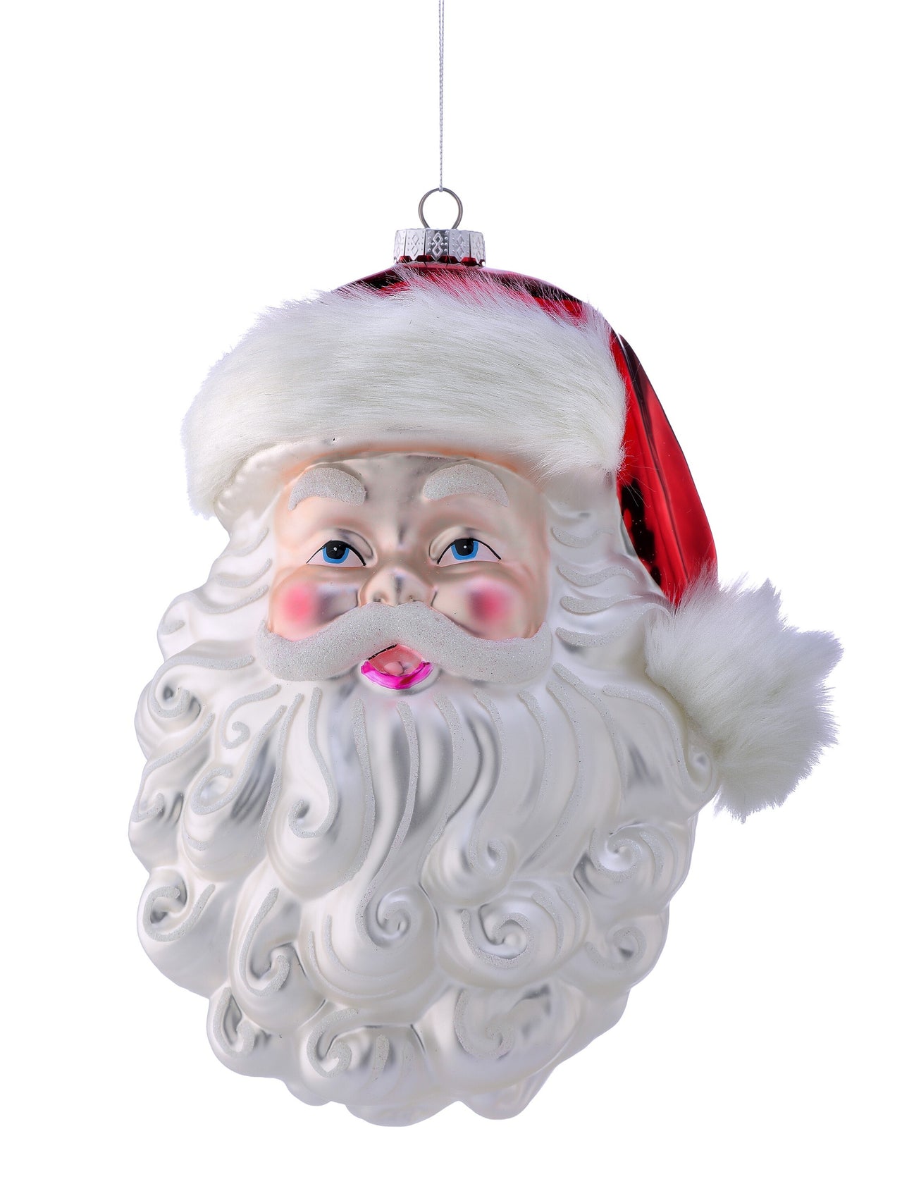 11" Glass Santa Claus Ornament