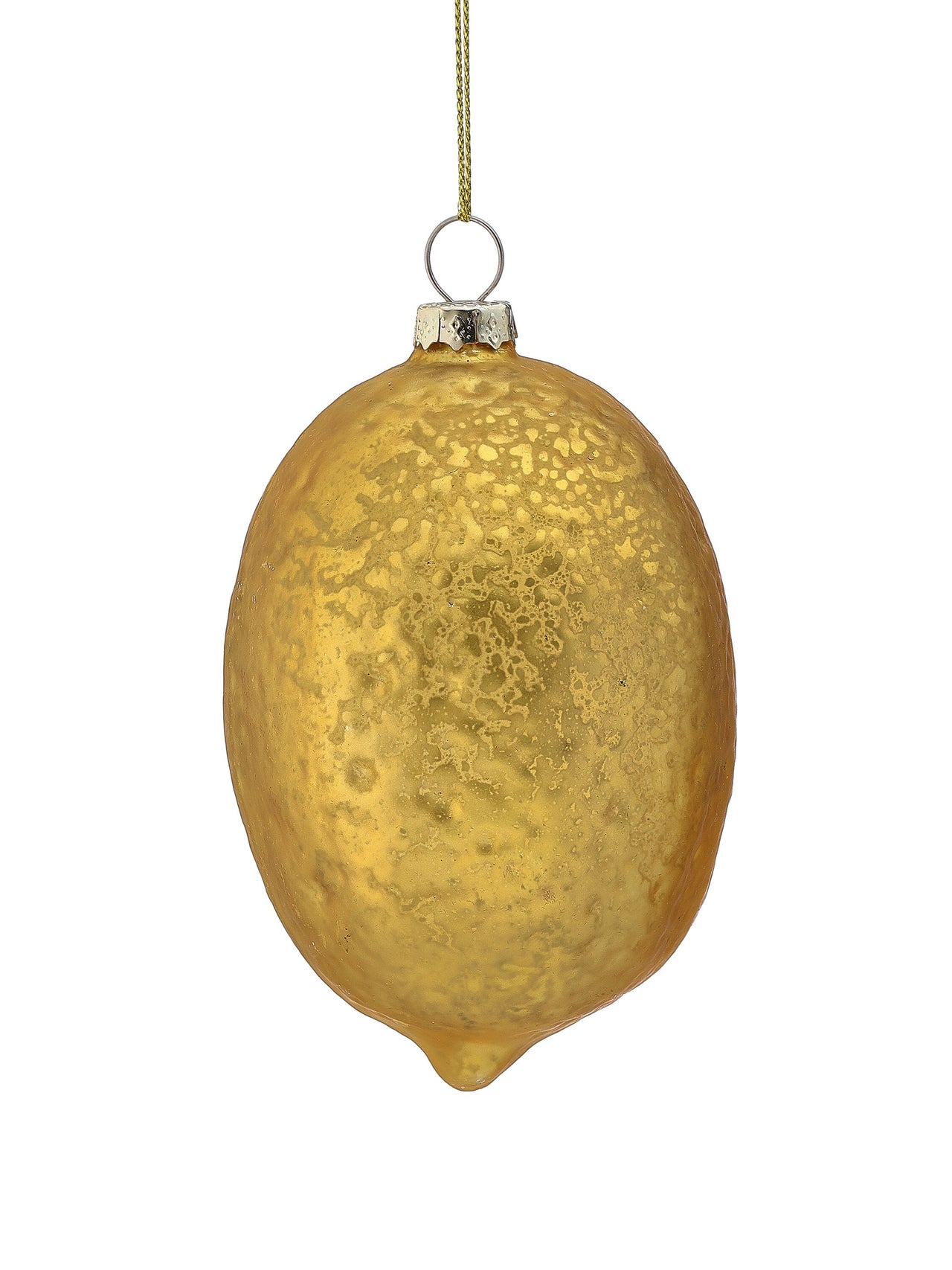 4" Gls Mercury Lemon Ornament