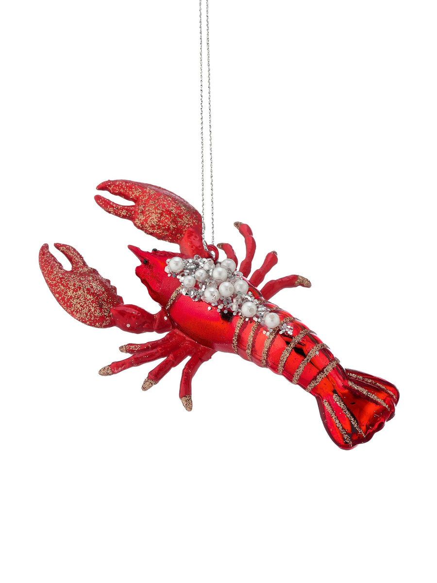 5.5" Gls Maine Lobster Ornament