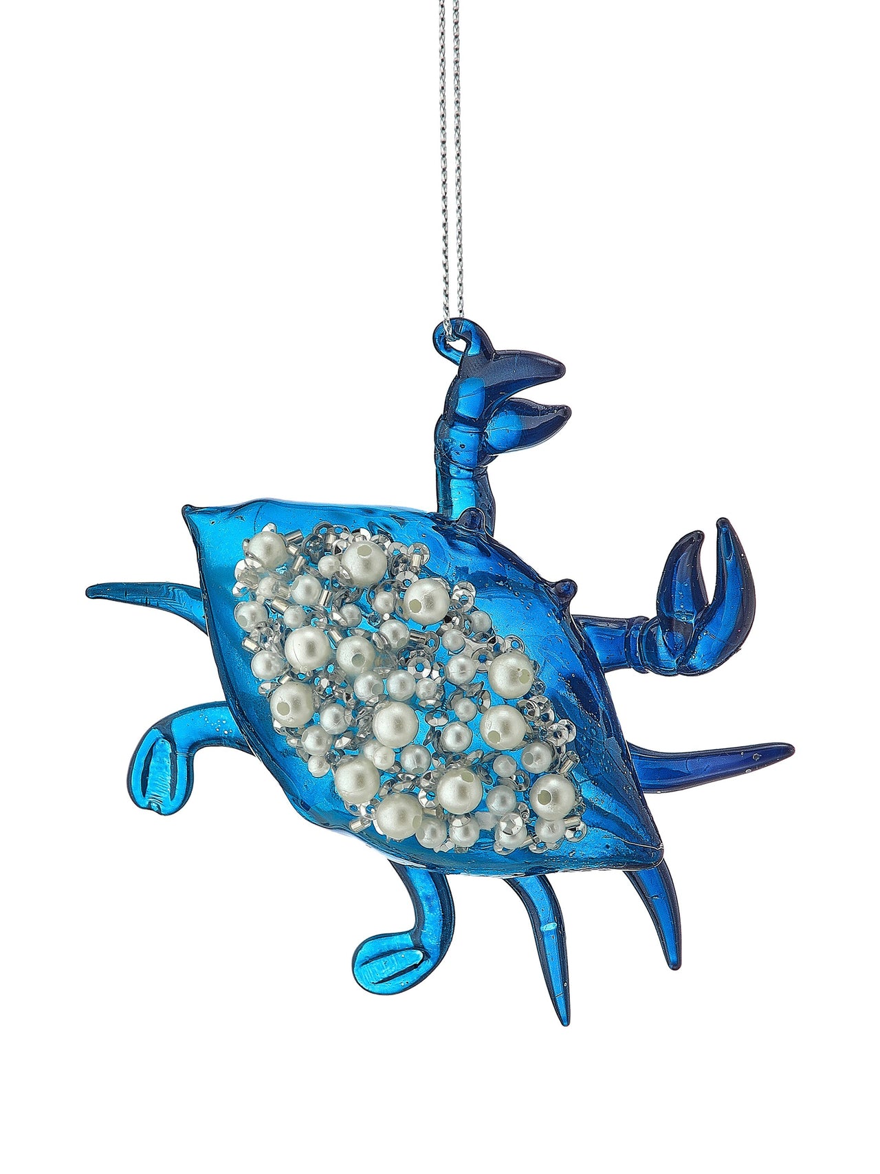 4" Glass Maryland Crab Ornament