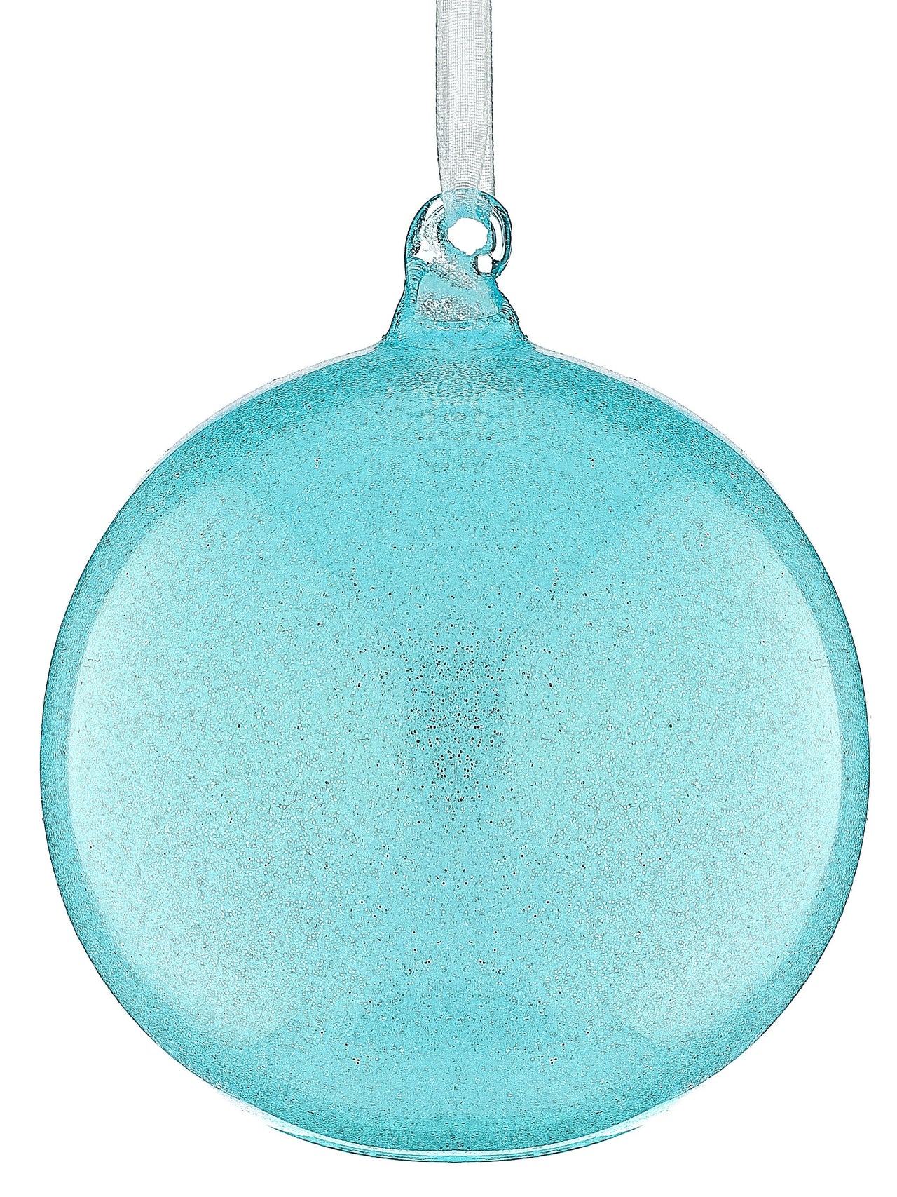 4" Glass Glitter Ball Ornament