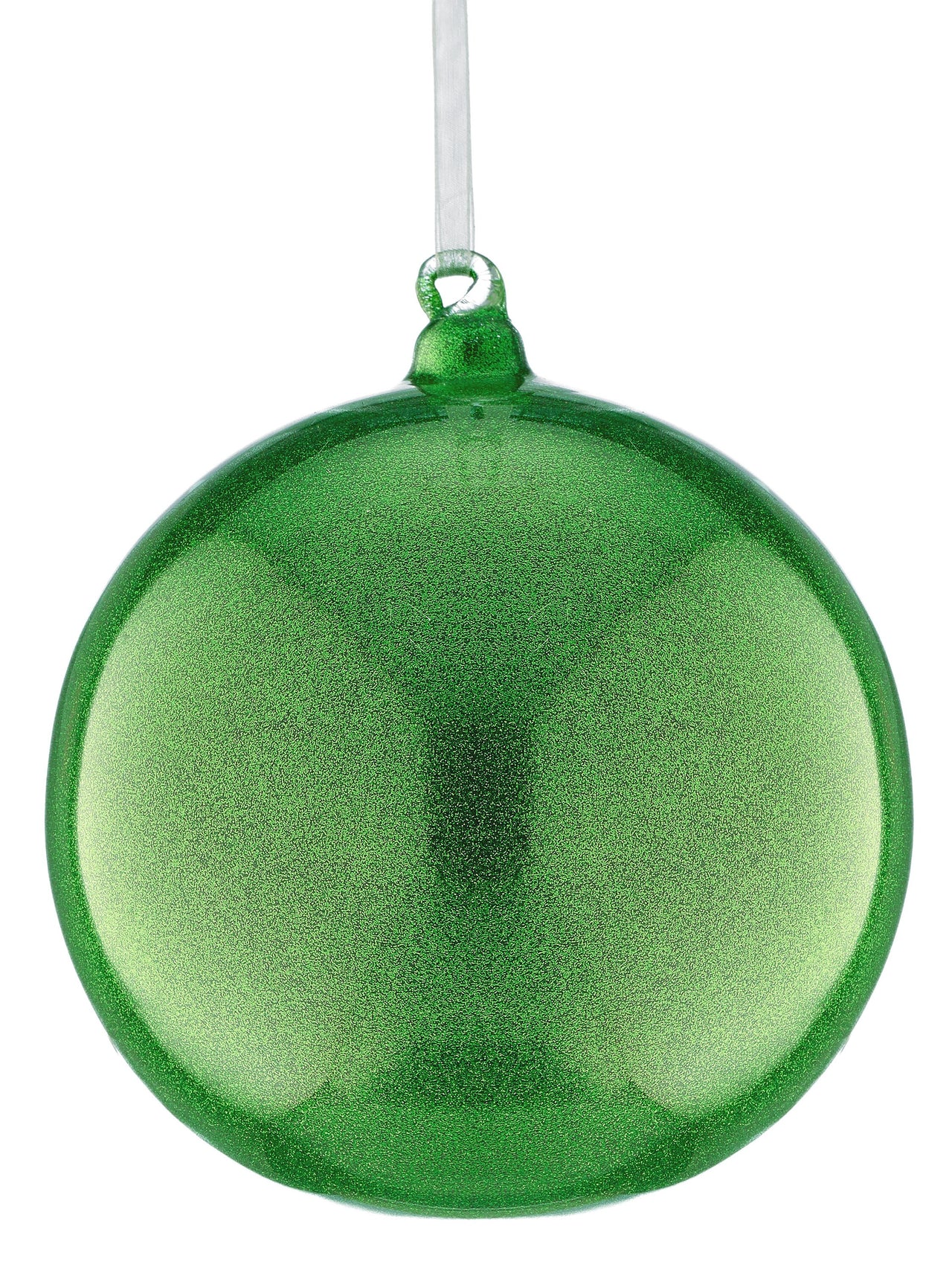 6" Glass Glitter Ball Ornament