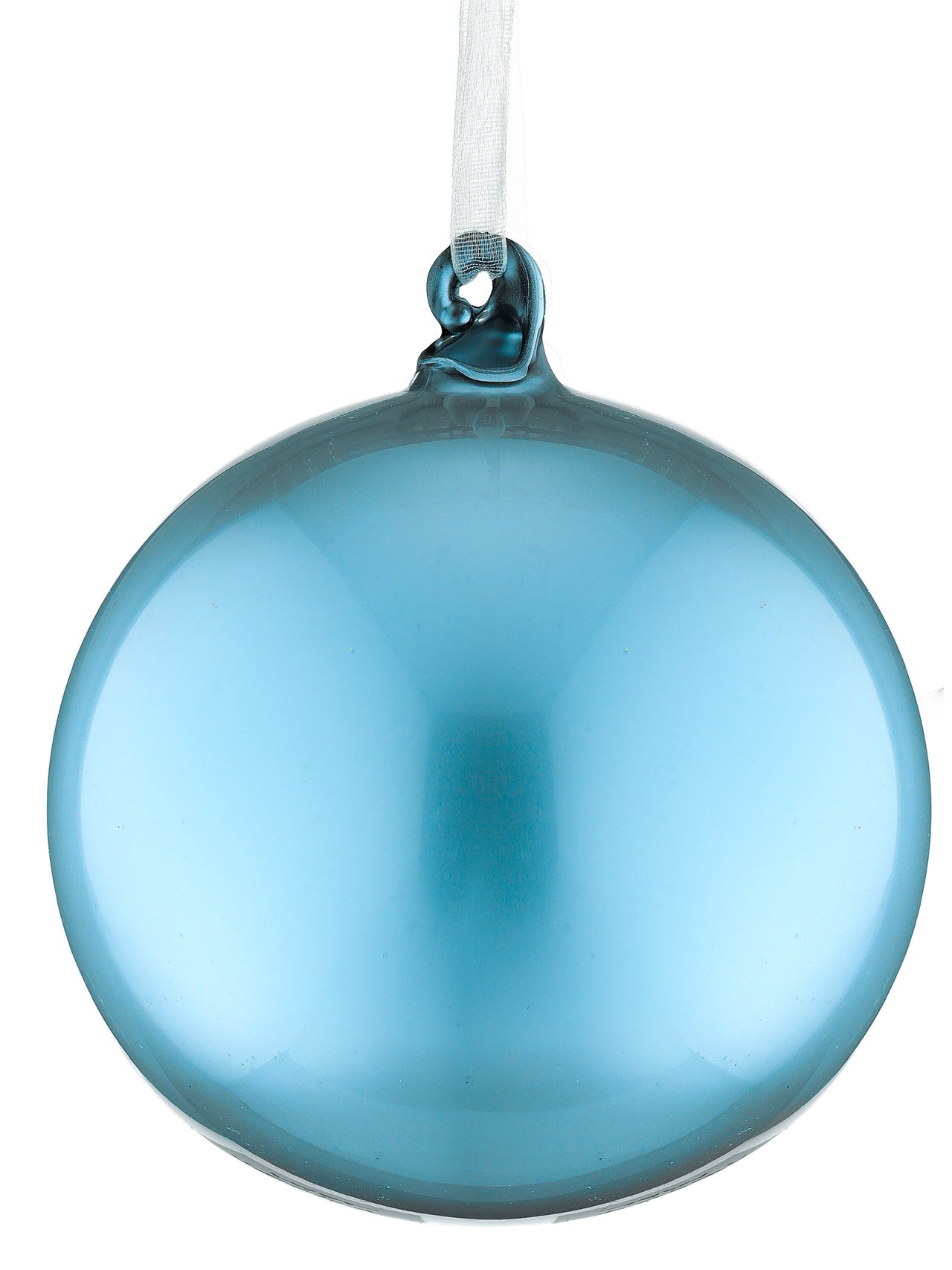 4" Glass Shiny Ball Ornament