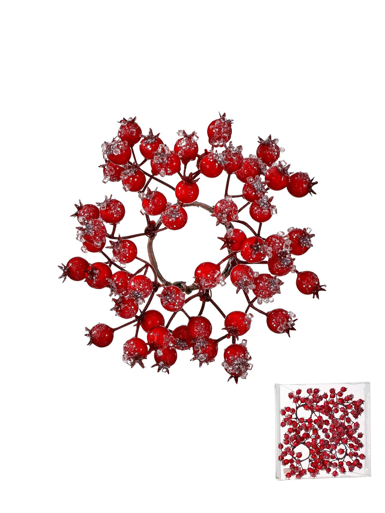 6" Iced Berry Candle Ring 1.5" Id Bx/4