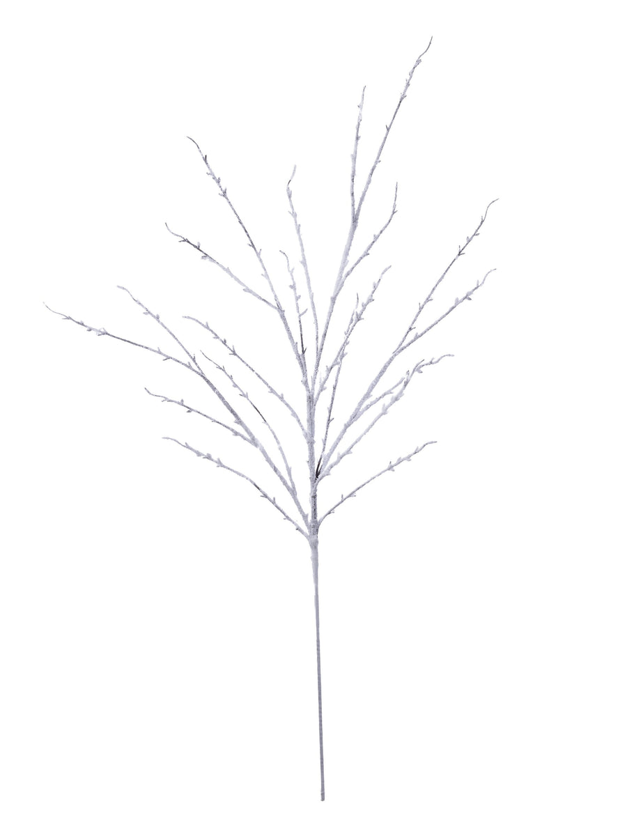 48" Snow Glitter Twig Branch
