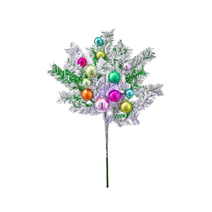 20" Snow Glitter/Ball Retro Pick
