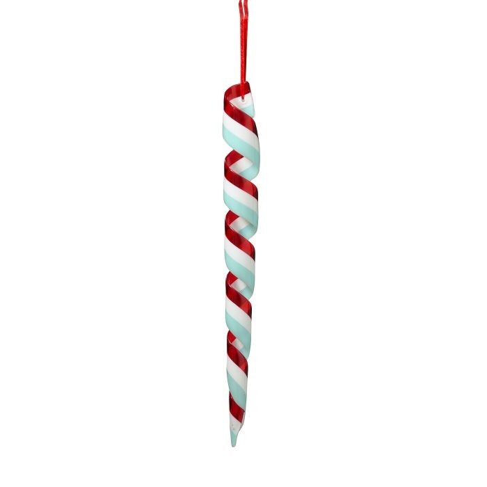 12" Plstc Spiral Ribbon Candy Ornament