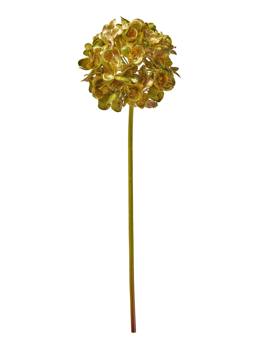 18" Metallic Glitter Hydrangea Stem