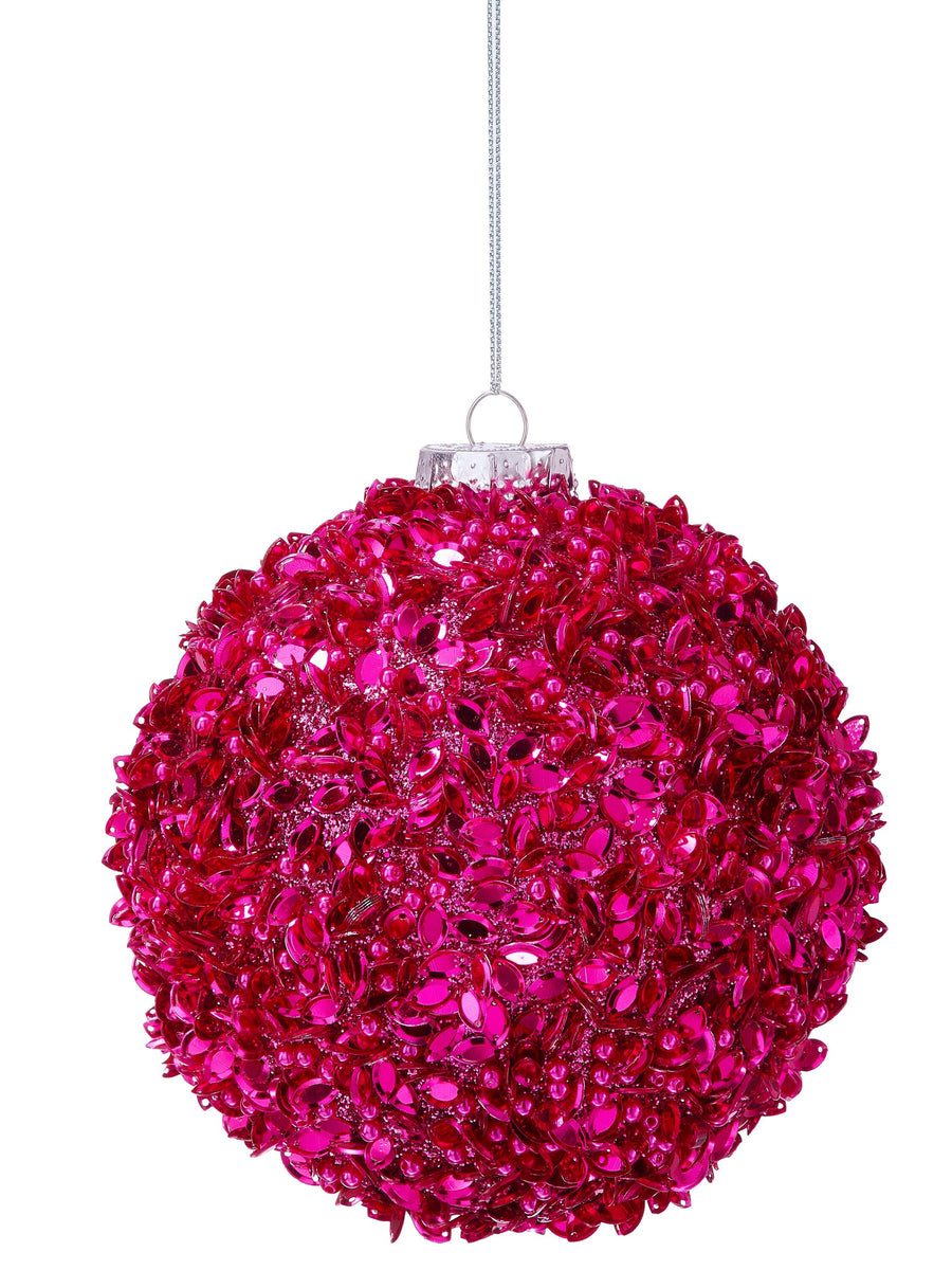 5" Glitter Sequin Ball Ornament