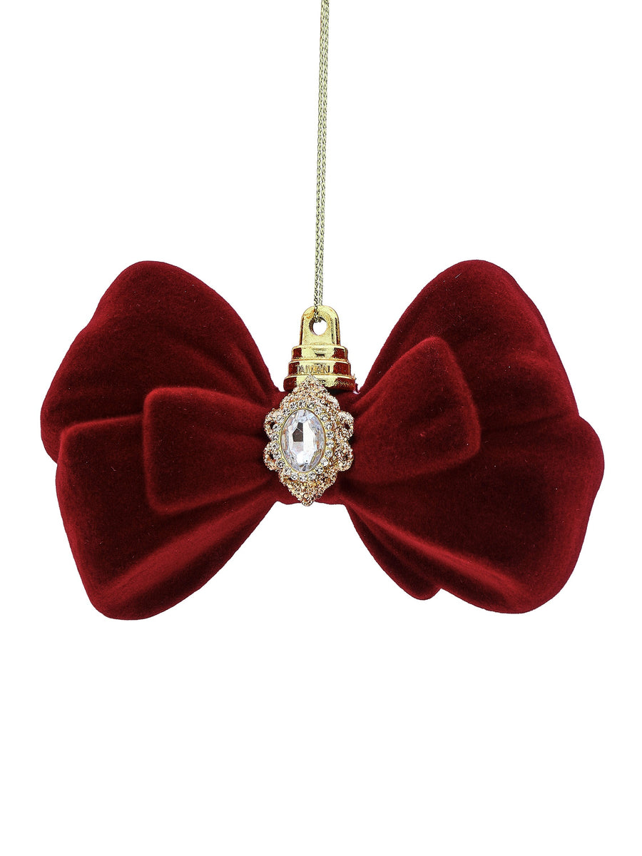 5" Flocked Vp Bowtie W/Jewel