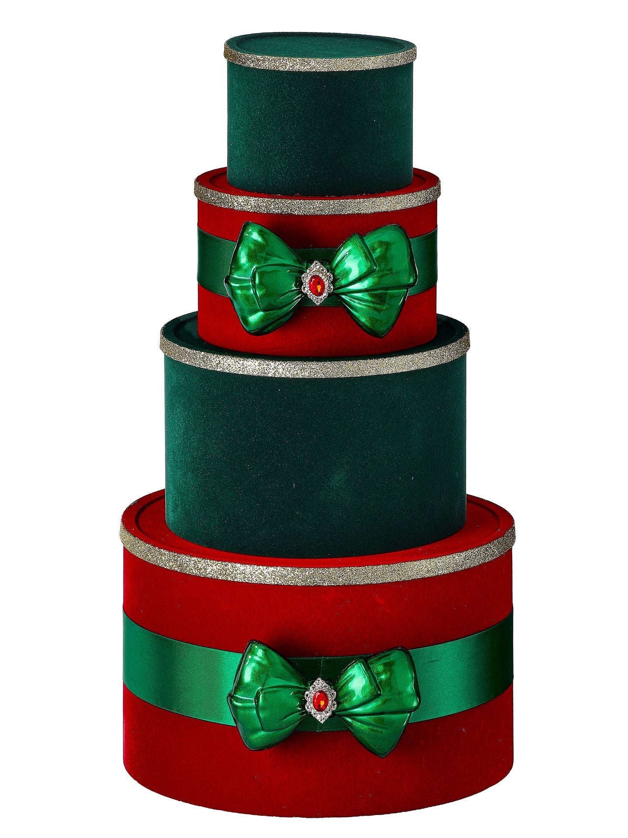 19.5" Flocked Stacked Gift Box /4