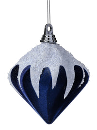 150Mm Vp Flocked Onion W/Ice Ornament