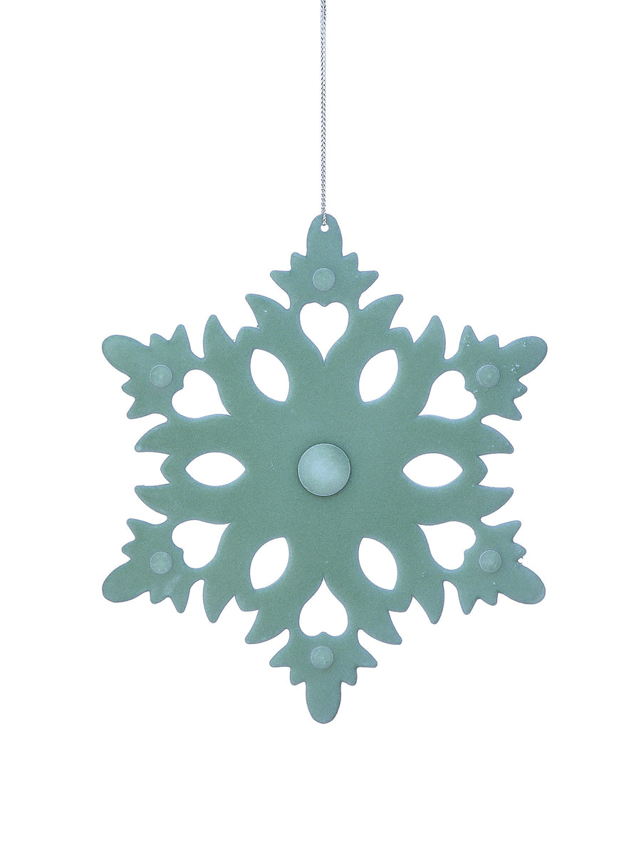 12" Flocked Snowflake