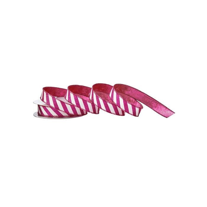 1"X10Y Glitter Stripe W/Hp Backing Ribbon