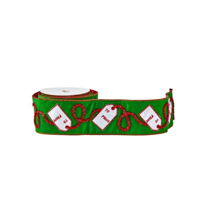 4"X5Y Present Gift Tag Ribbon