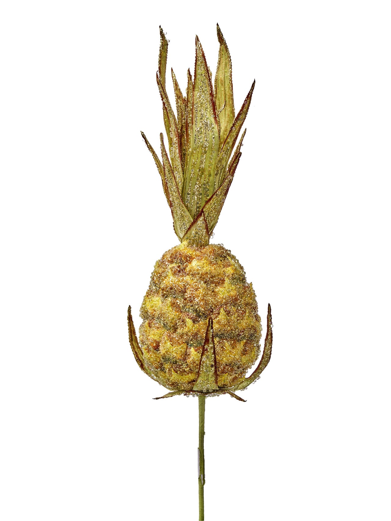 18" Glitter Jewel Pineapple Stem