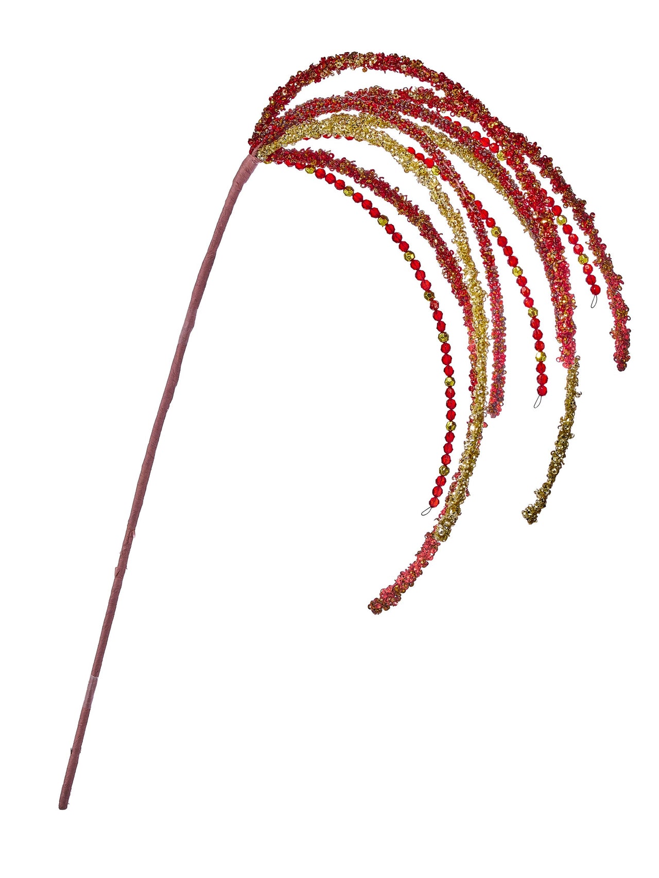 24" Bugle Bead/Glitr Jewel Spray