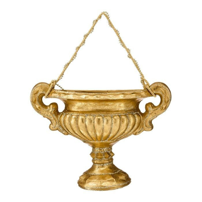 19" Resin Gilded Half Wall Sconce Urn