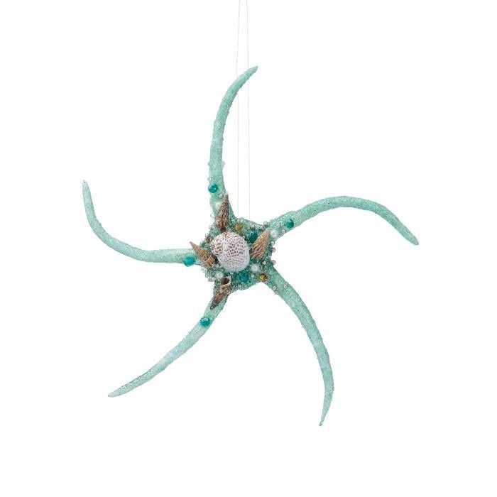 9" Gltr/Pearl Graceful Starfish Ornament