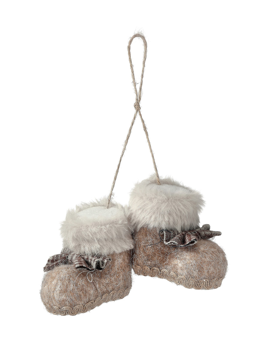 3" Felt Pair Of Snow Boots Ornament
