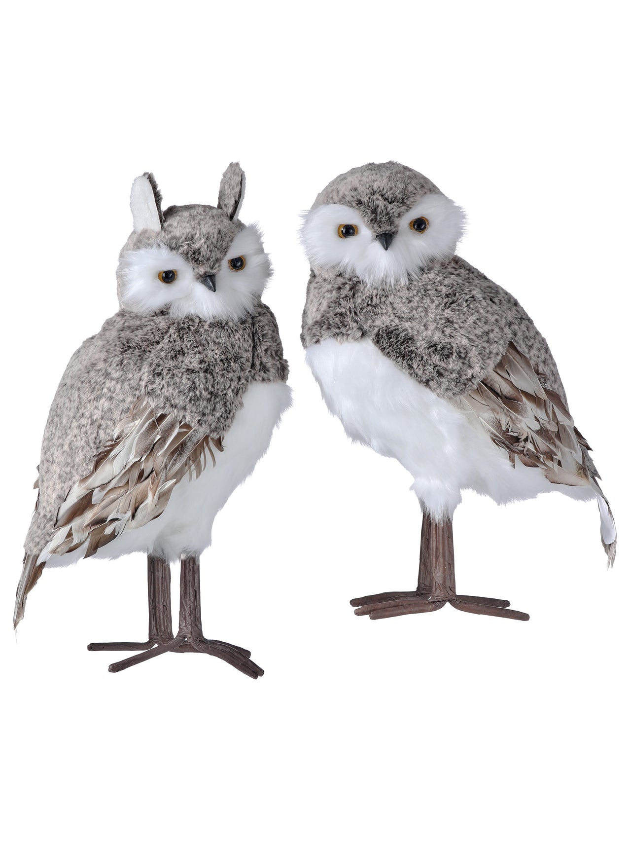 21.5" Fur/Feather Forest Owl 2/Ast