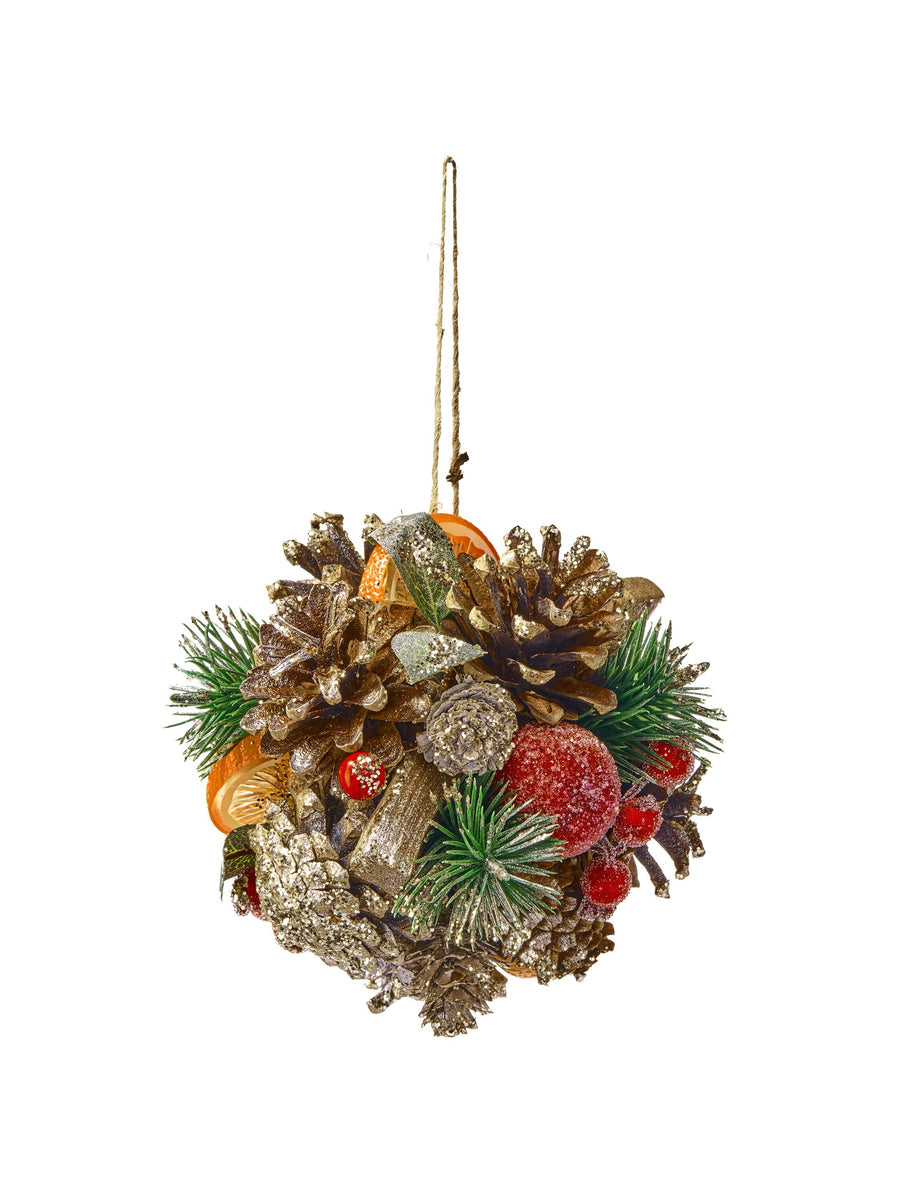 5" Southern Fruit/Cone/Bry Kissing Ball