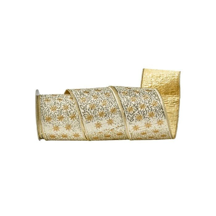 4"X5Y Dupion Starburst Ribbon