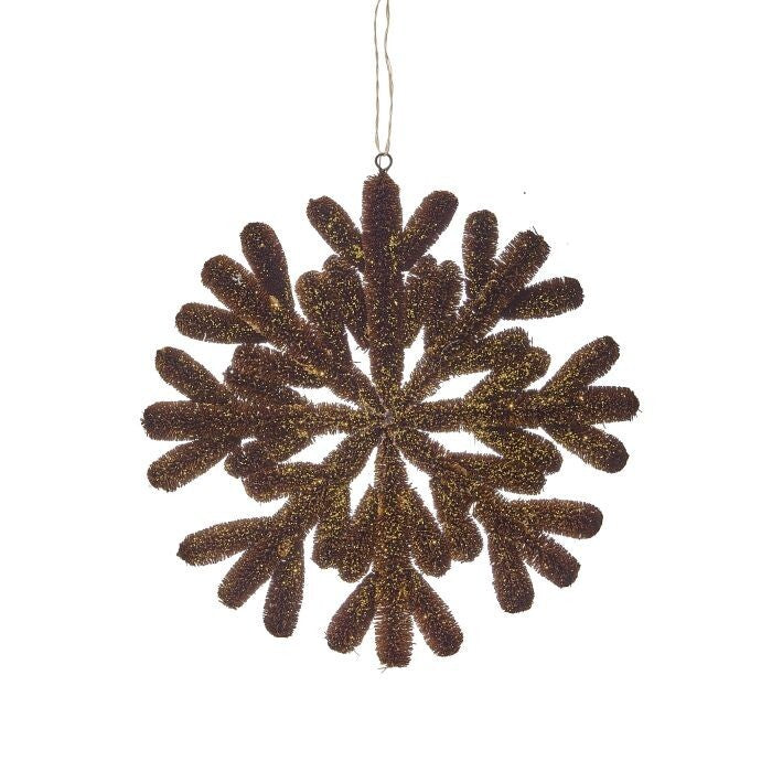 9" Fiber Antler Snowflake Ornament