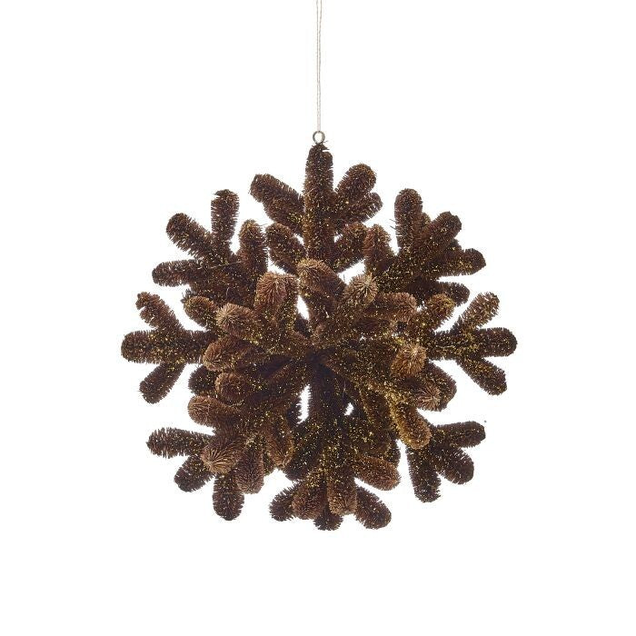 9"Fiber Antler 3D Snowflake Ornament