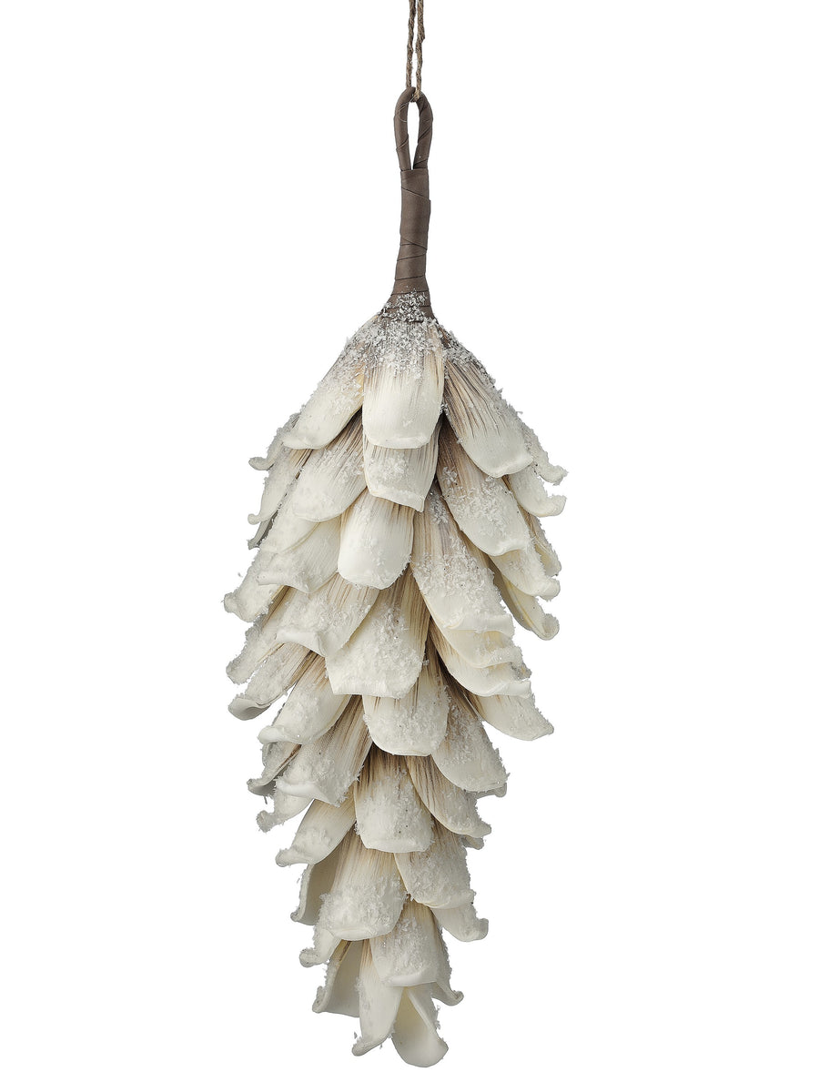 21" Frosted Foam Pinecone Ornament