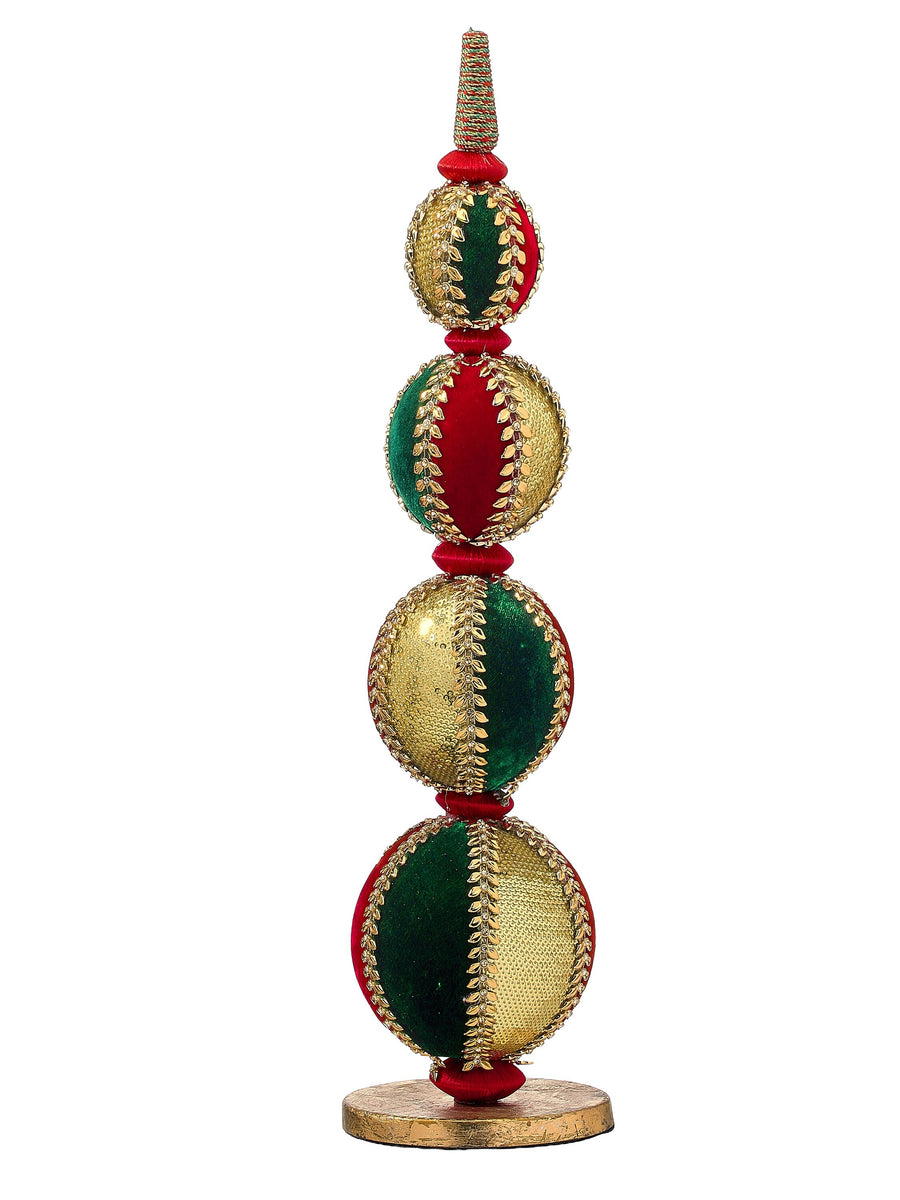 24" Sequin/Velvet Tabletop Finial