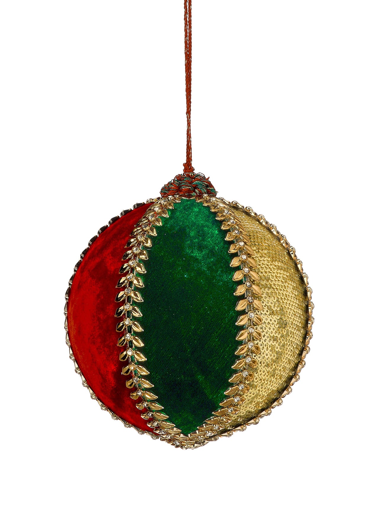 5" Sequin/Velvet Ball Ornament