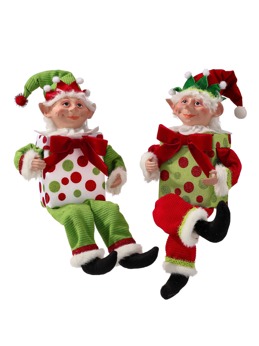14" Fabric Elf Package W/Legs 2/Ast