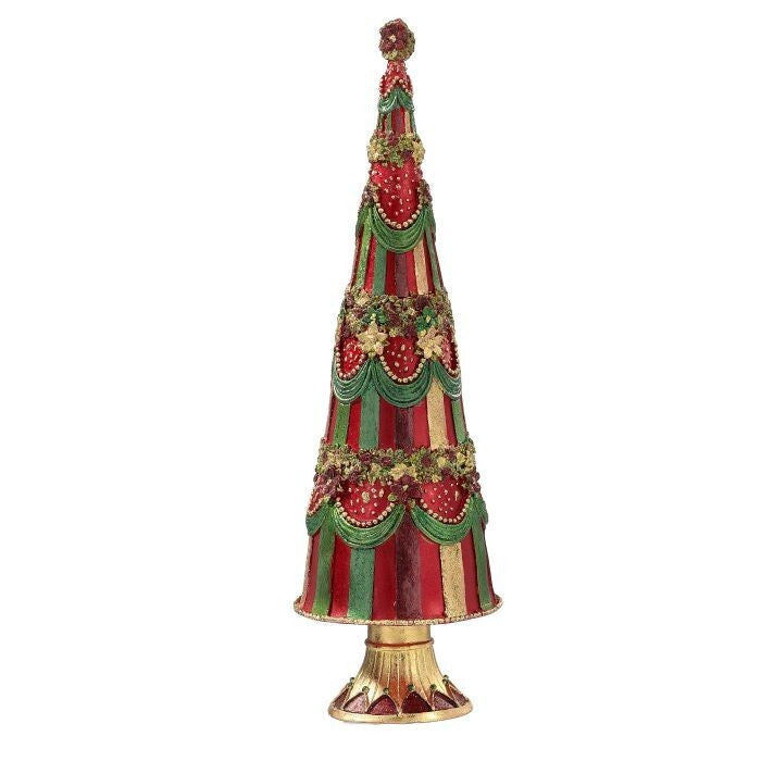 17" Resin Beribboned Feliz Tree