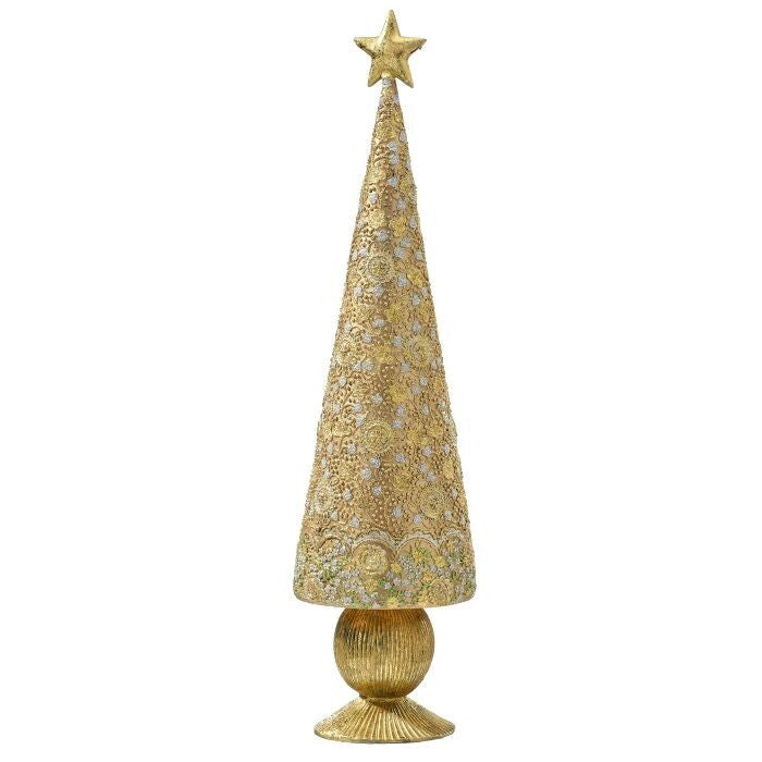17" Resin Amara Starlite Cone Tree W/Star