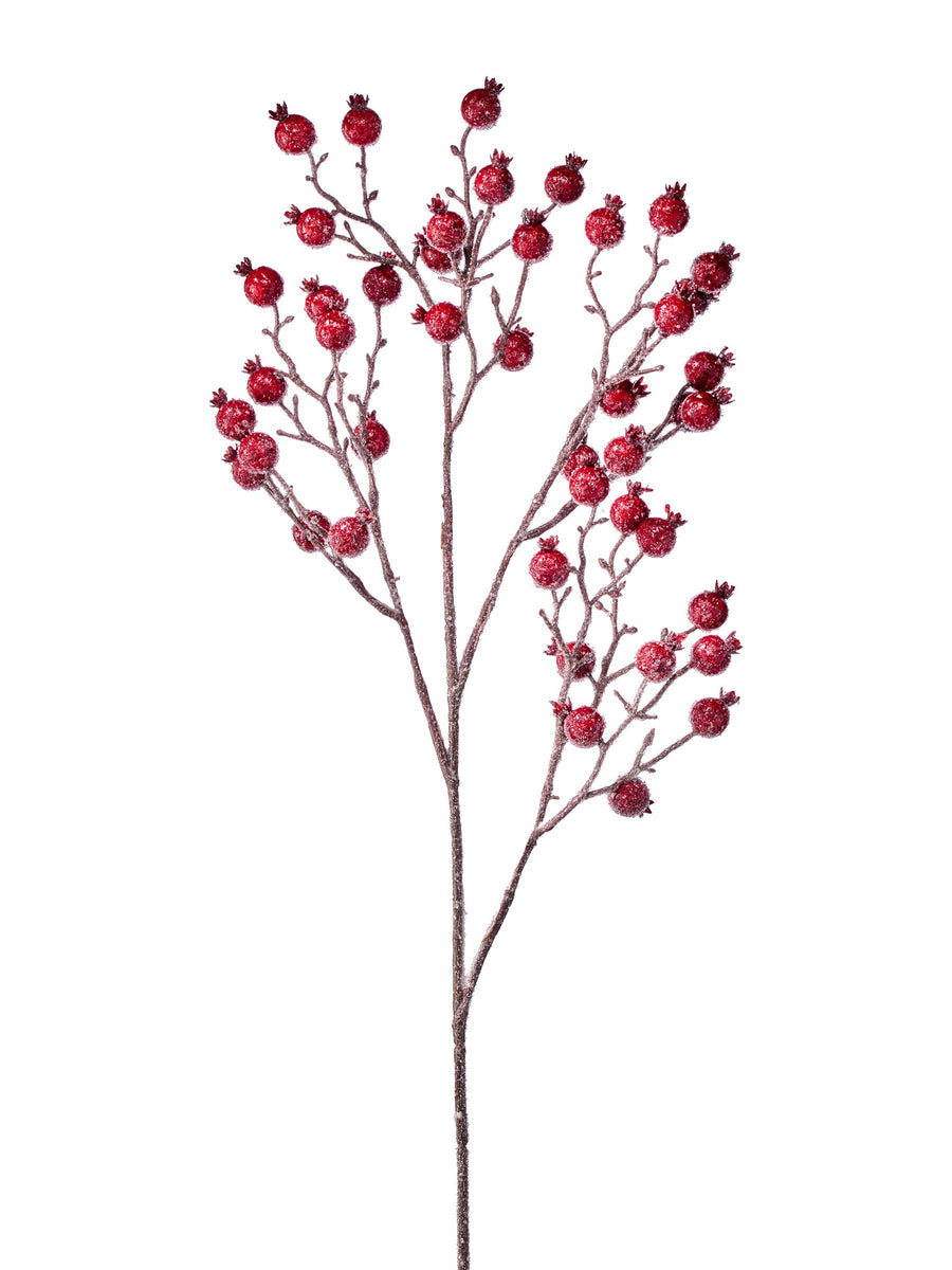38" Wp Iced Crown Berry Spray