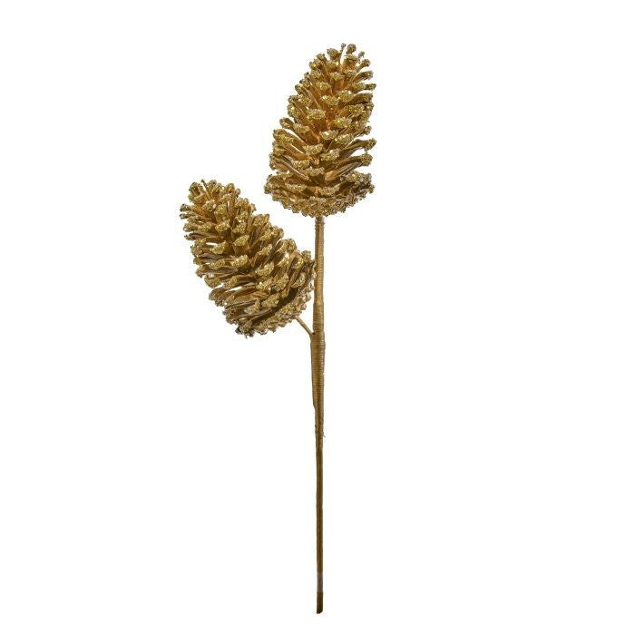 18" Plstc Metallic Iced Cone Stem X2