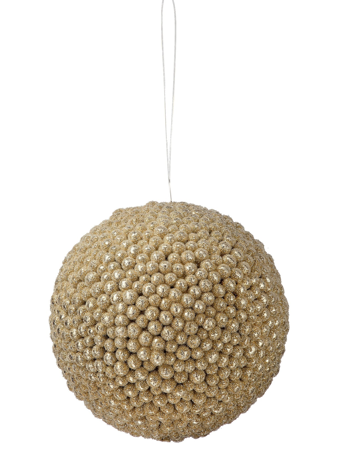 6.5" Beaded Glitter Berry Ball Ornament