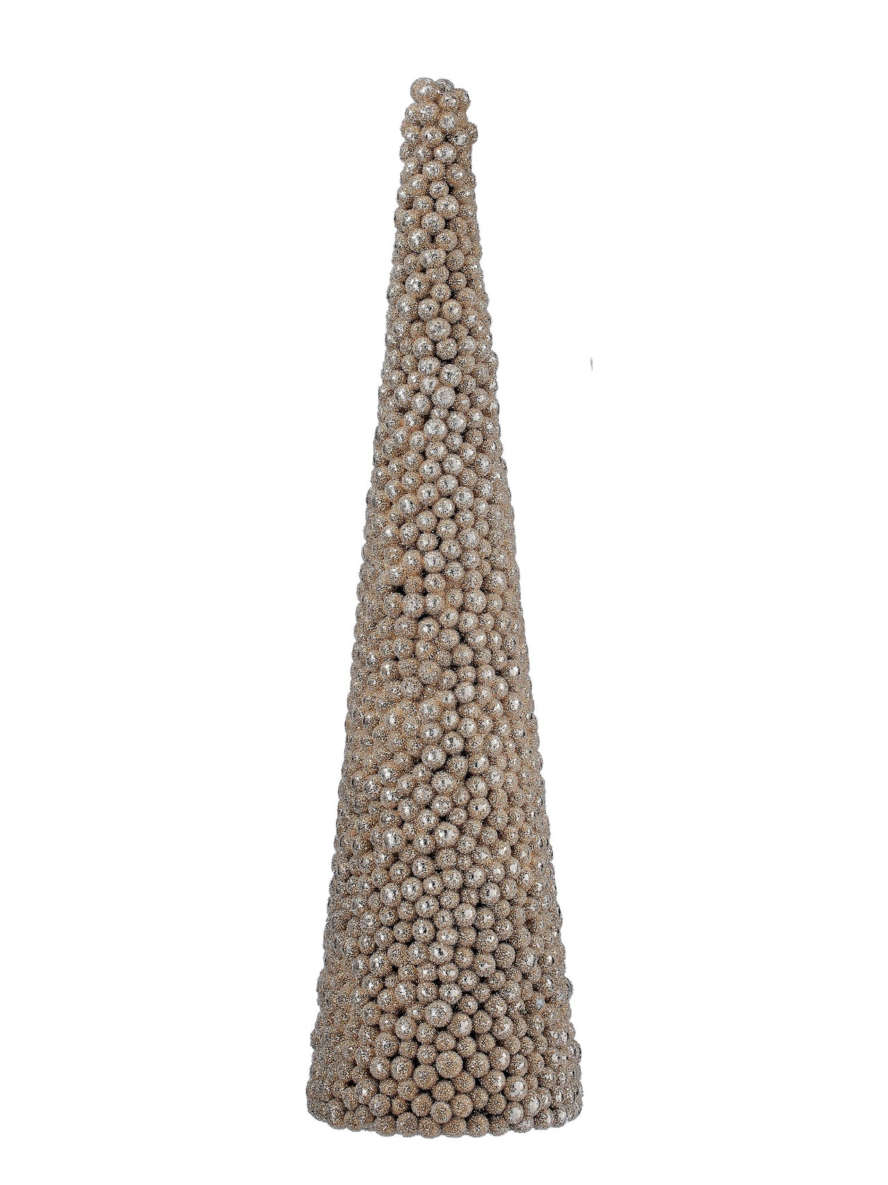 18" Beaded Glitter Berry Cone Tree