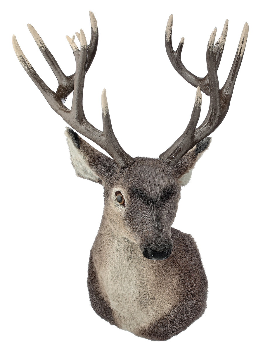 30" Faux Fur Deer Stag Bust