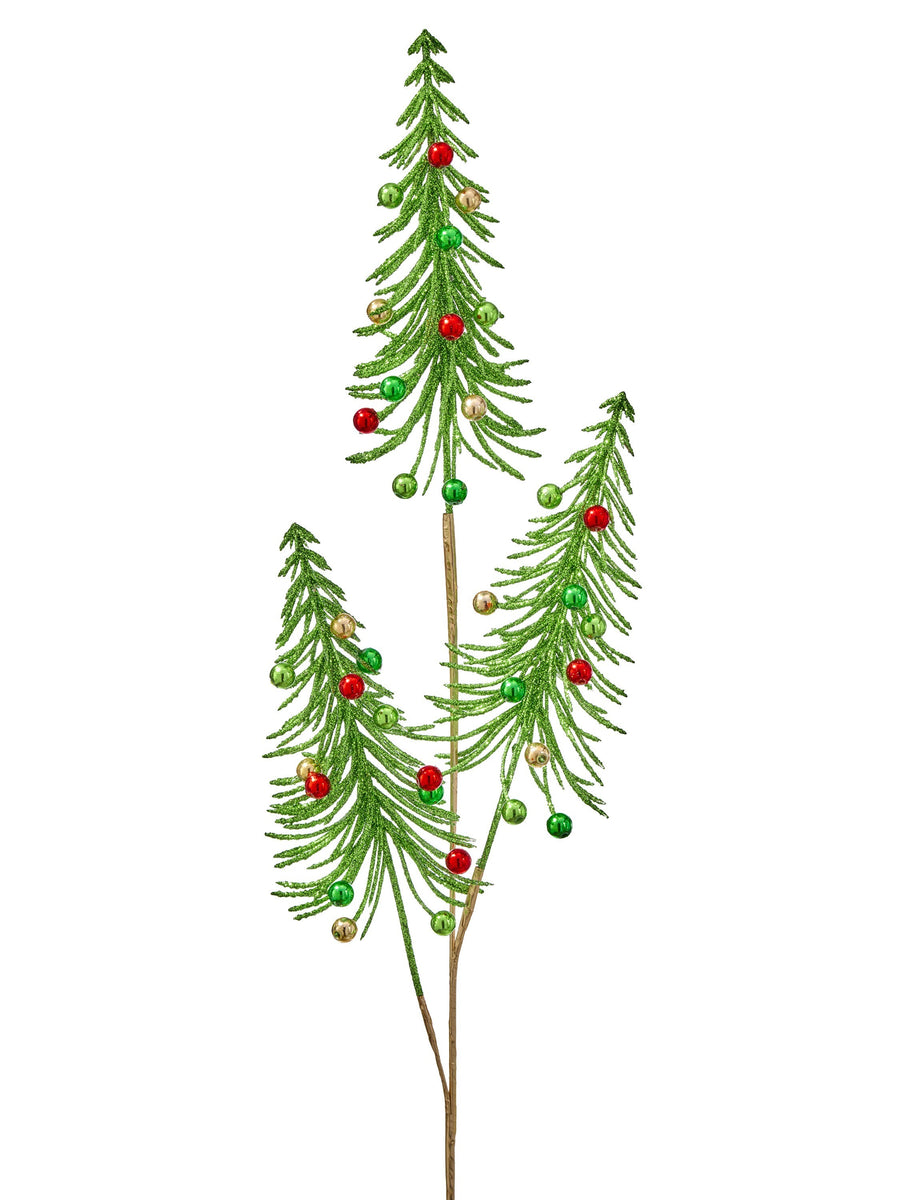 29" Glitter/Jewel Tree Spray X3